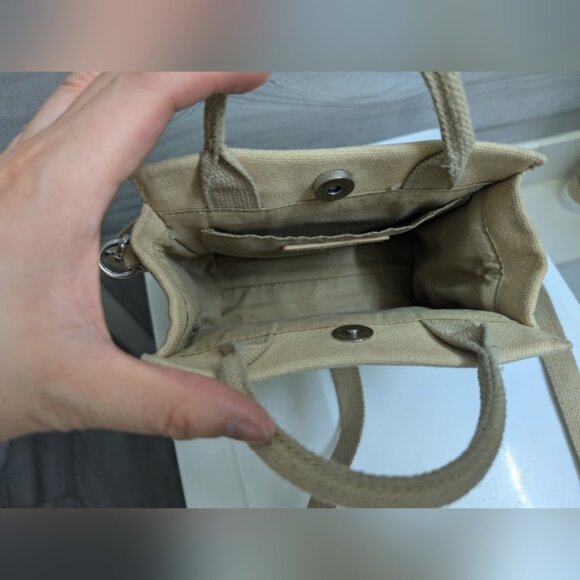 Brandon Blackwood ESR End Systemic Racism Canvas Tan Crossbody Mini Tote Bag - Picture 9 of 13